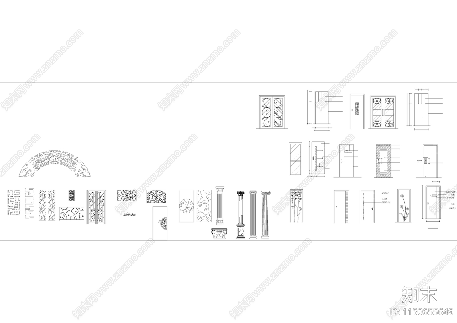 多样化室内平面图库施工图下载【ID:1150655649】