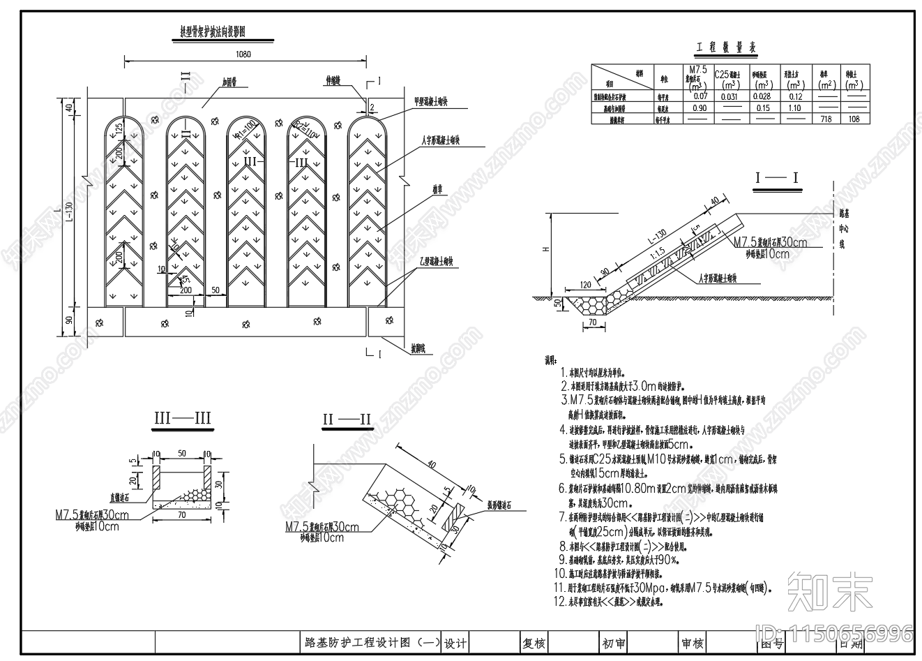 路基路面排水工程路基防护工程图cad施工图下载【ID:1150656996】