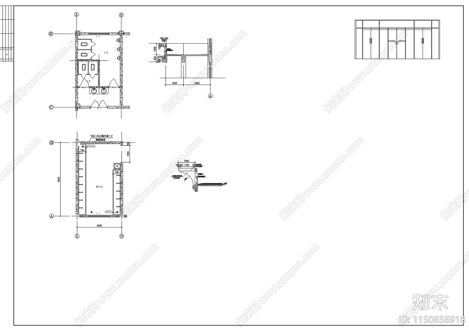 餐厅建筑设计方案图cad施工图下载【ID:1150656918】