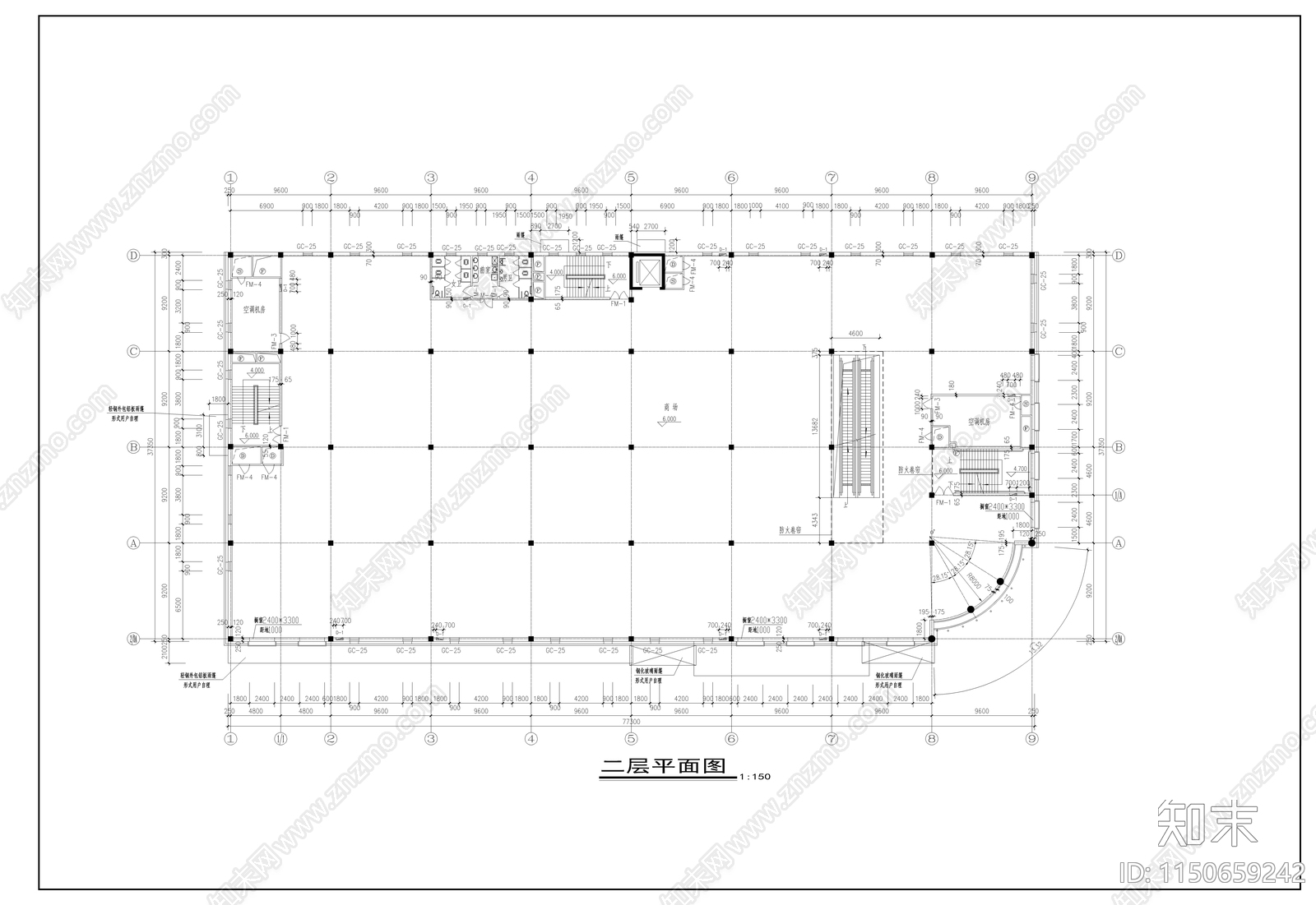 大连某购物广场建施图cad施工图下载【ID:1150659242】