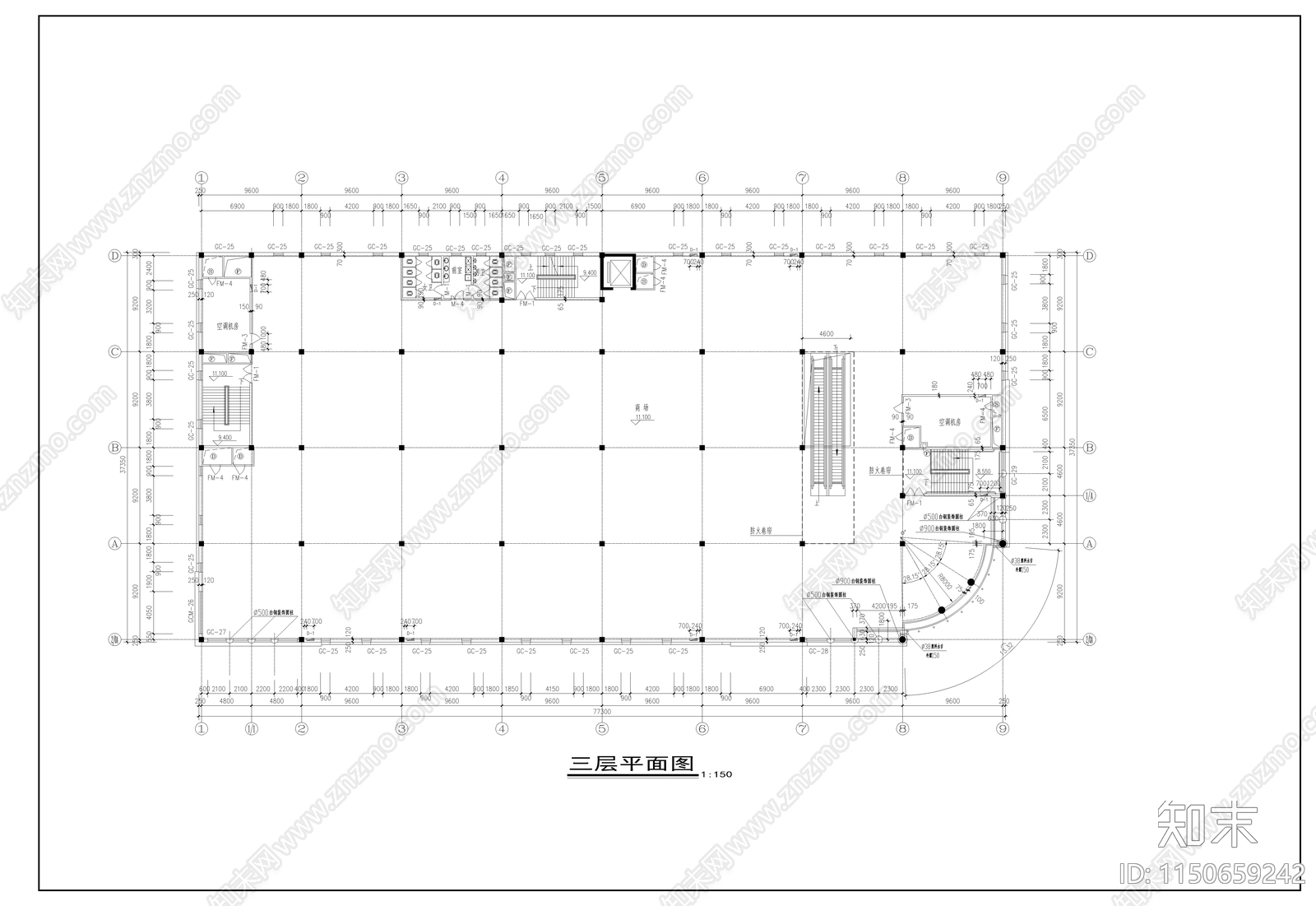 大连某购物广场建施图cad施工图下载【ID:1150659242】