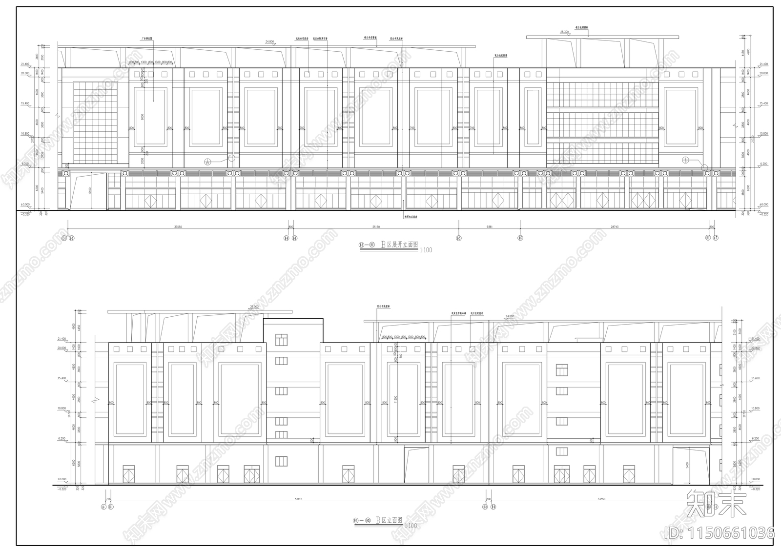 大型商场建筑施工图cad施工图下载【ID:1150661036】