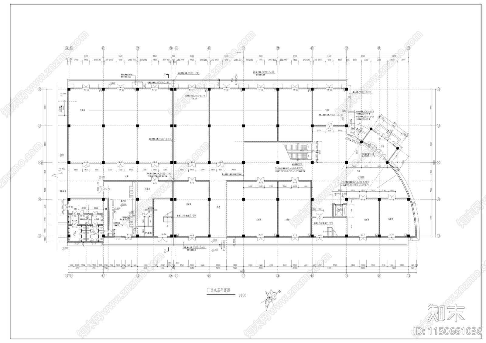 大型商场建筑施工图cad施工图下载【ID:1150661036】