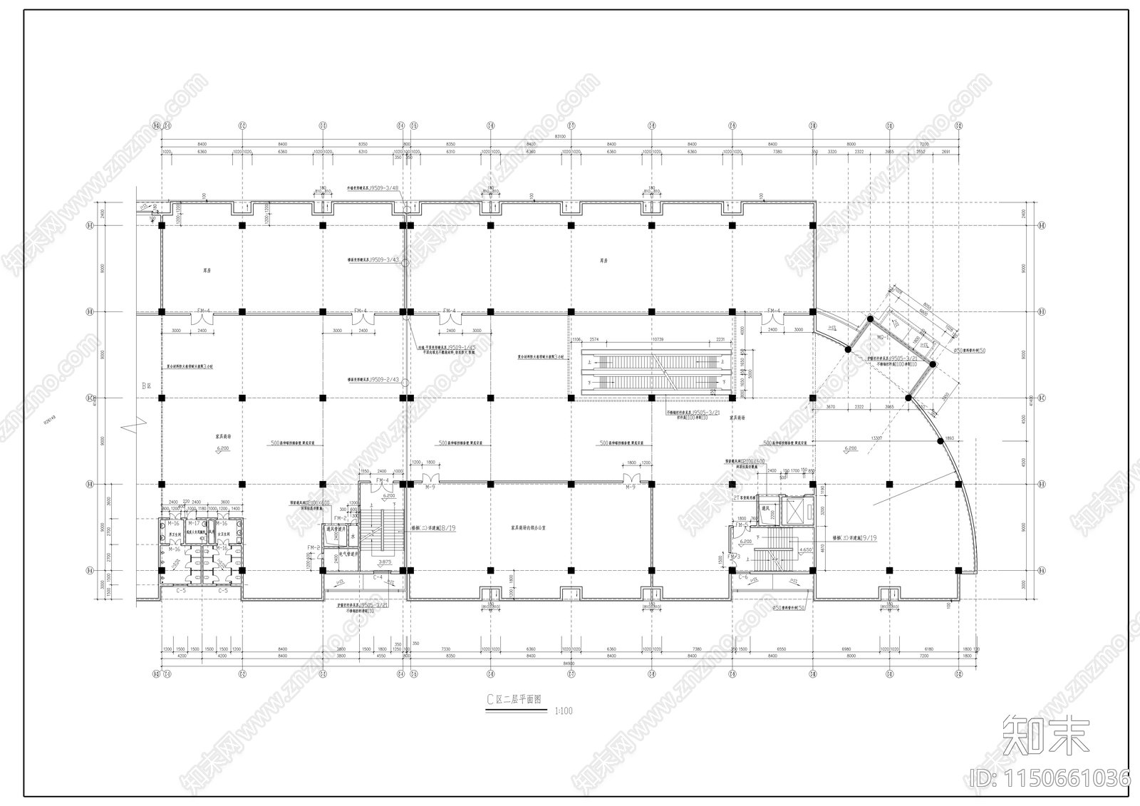 大型商场建筑施工图cad施工图下载【ID:1150661036】