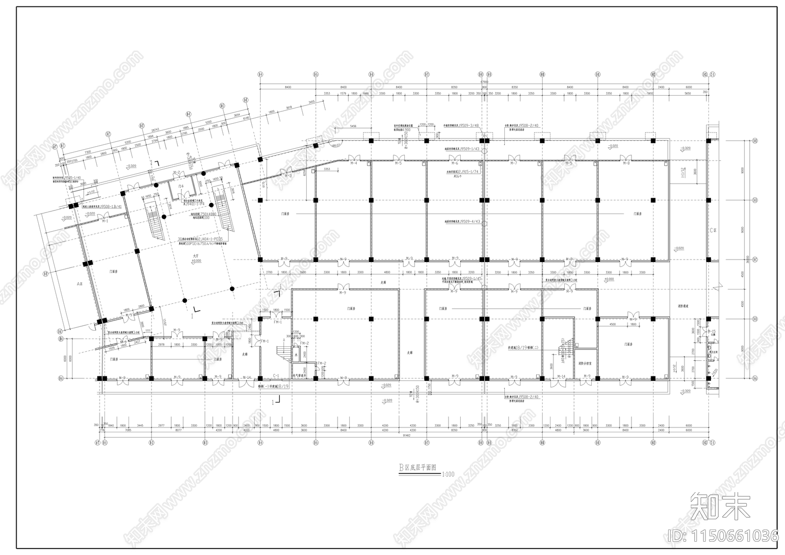 大型商场建筑施工图cad施工图下载【ID:1150661036】