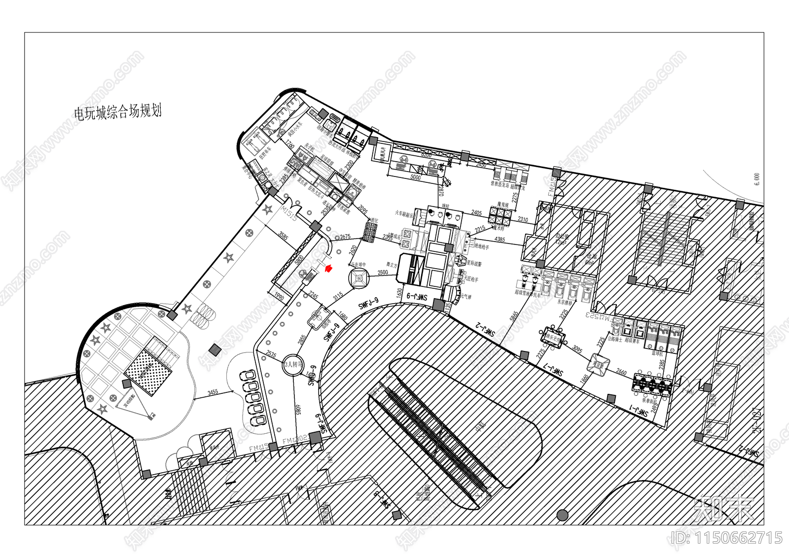 电玩城综合场规划cad施工图下载【ID:1150662715】