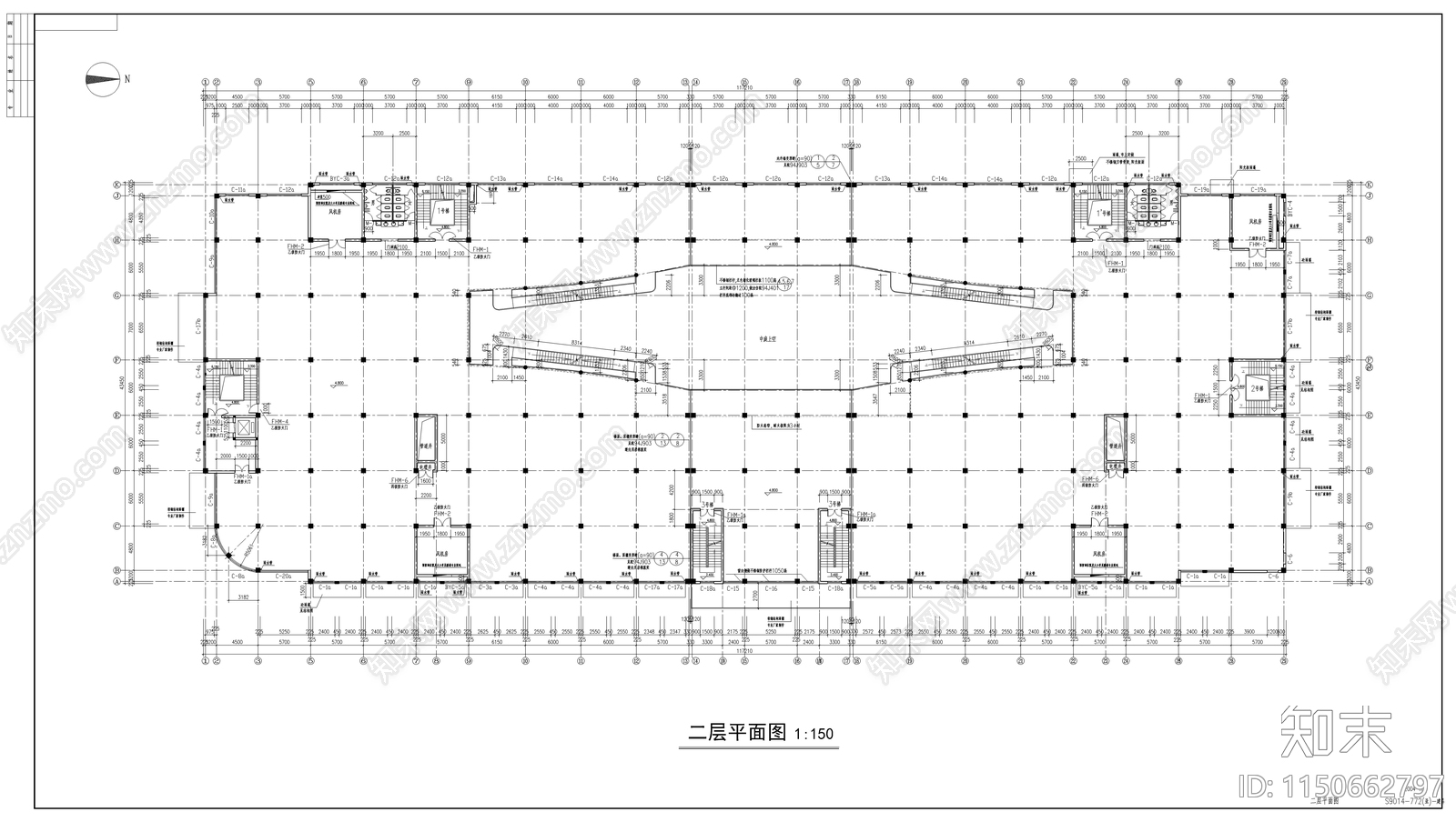 大型商场建筑图cad施工图下载【ID:1150662797】