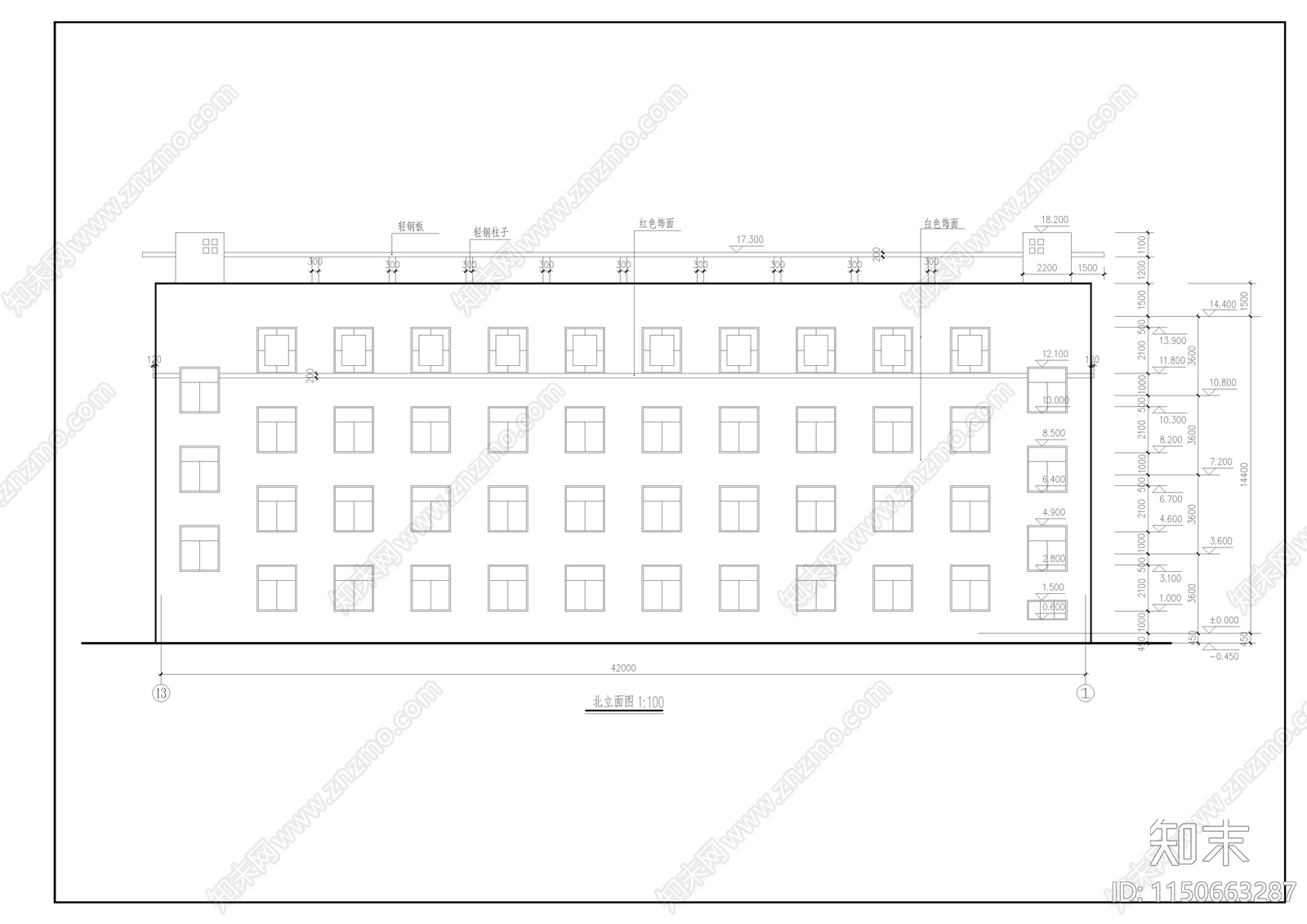 某学校综合楼施工图cad施工图下载【ID:1150663287】