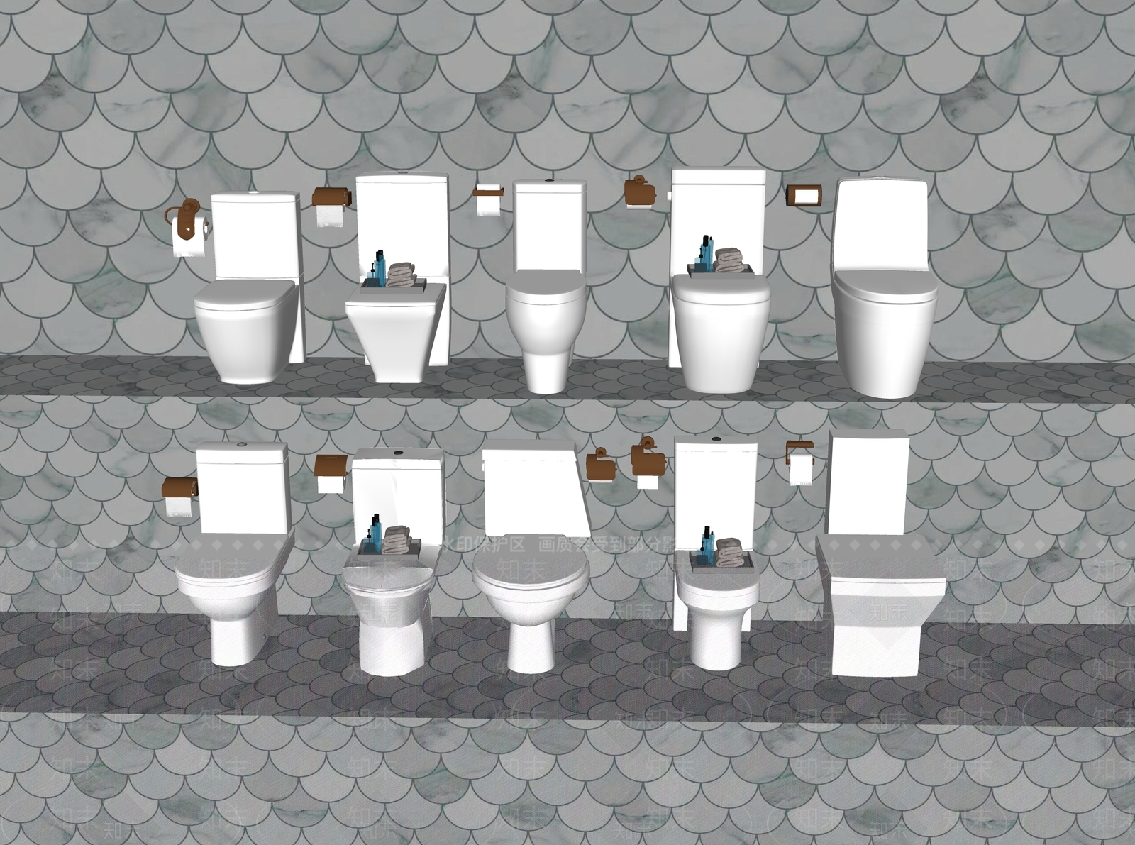 马桶SU模型下载【ID:1150663430】
