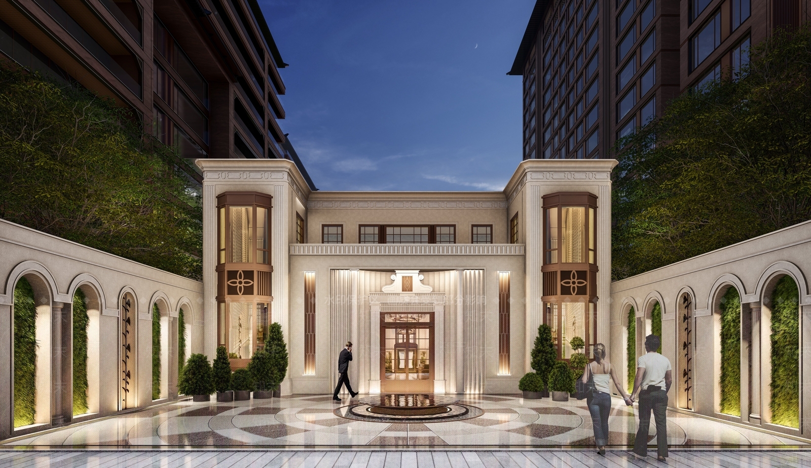 古典高端住宅门头SU模型下载【ID:1150664632】