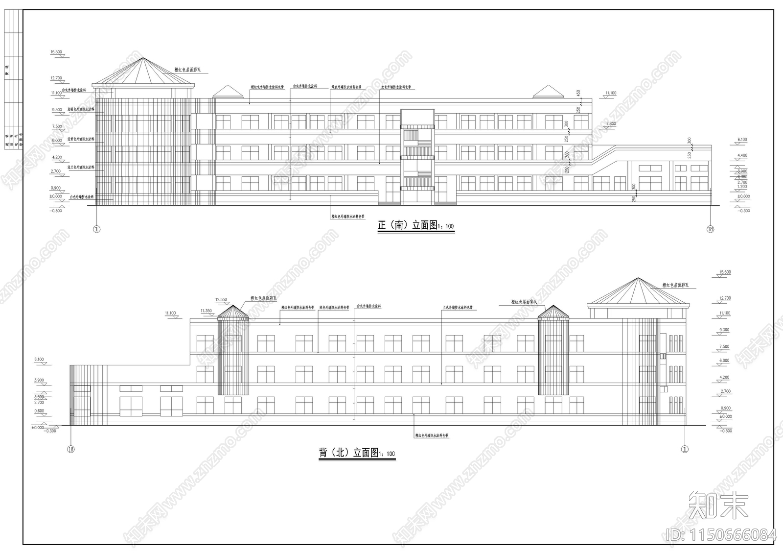 某幼儿园教学楼施工图cad施工图下载【ID:1150666084】