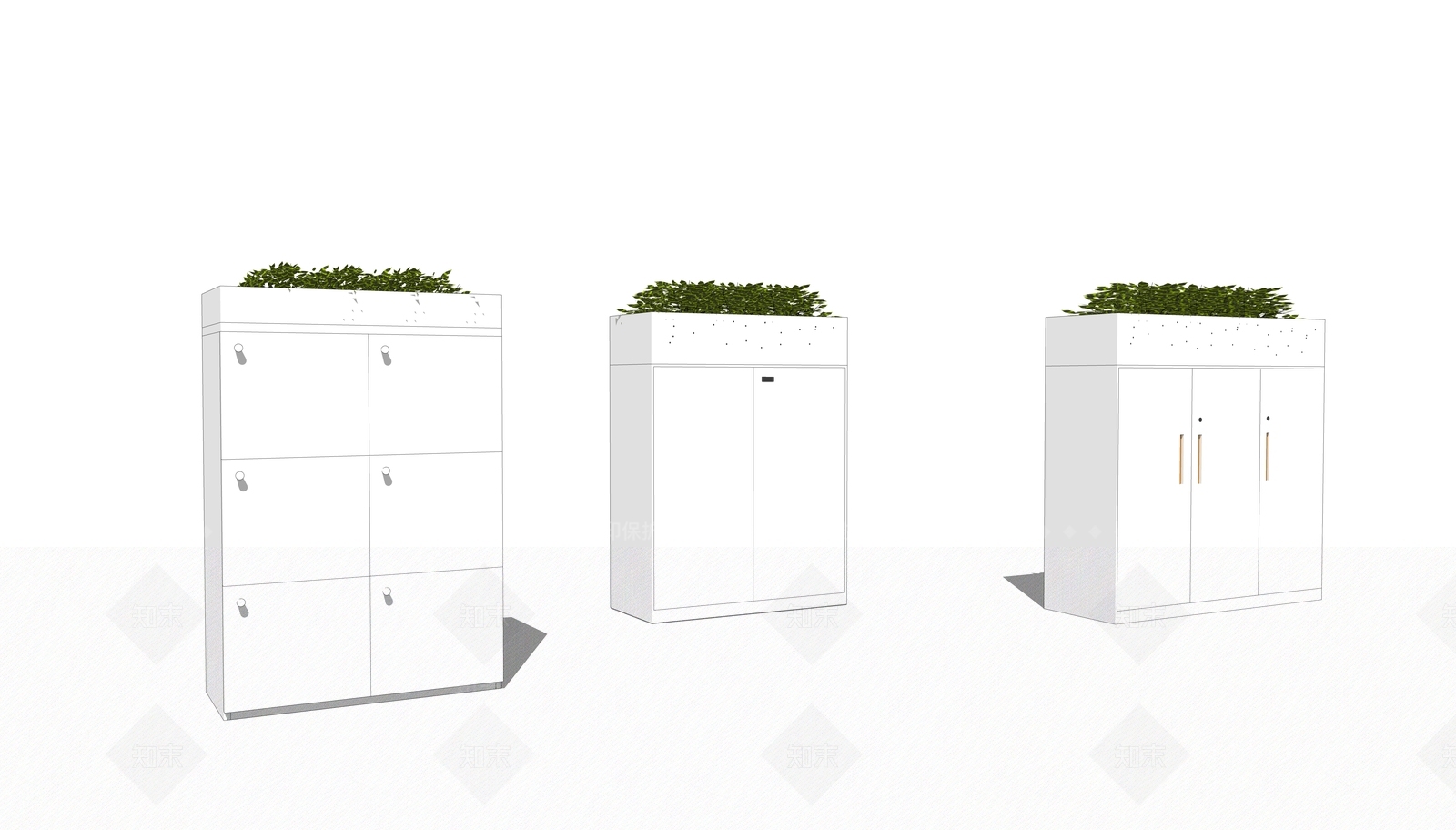 花槽柜SU模型下载【ID:1150666436】