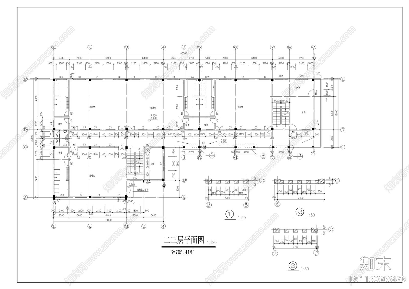 某幼儿园施工图cad施工图下载【ID:1150666473】