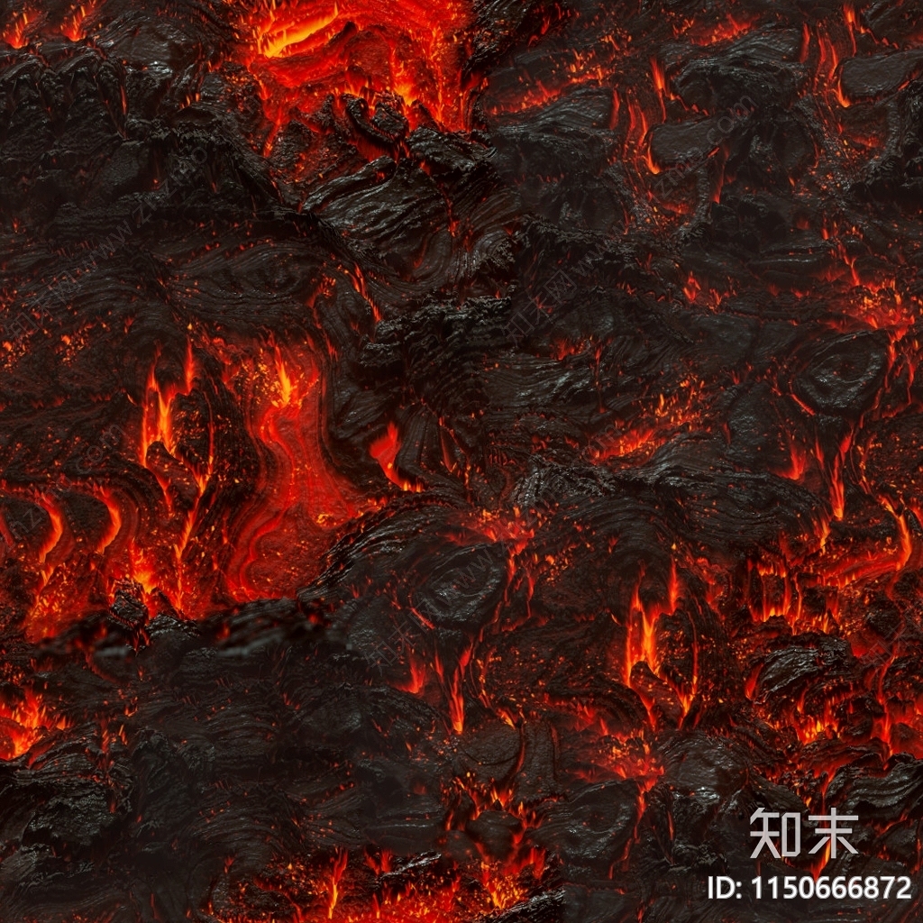 无缝火山熔岩岩浆火山喷发贴图下载【ID:1150666872】