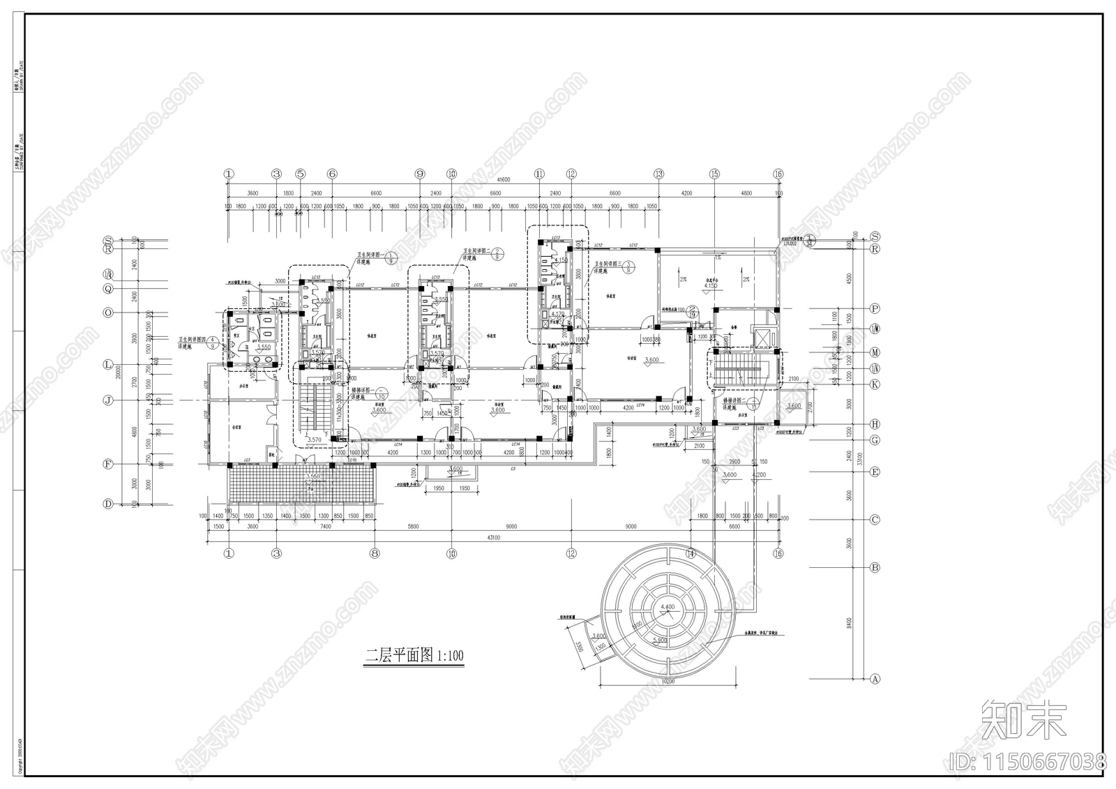 某幼儿园施工图cad施工图下载【ID:1150667038】