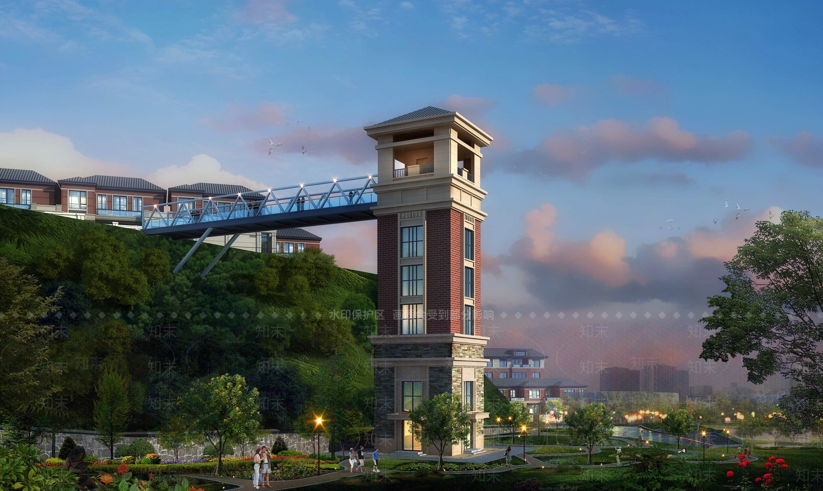 欧式塔楼SU模型下载【ID:1150667672】