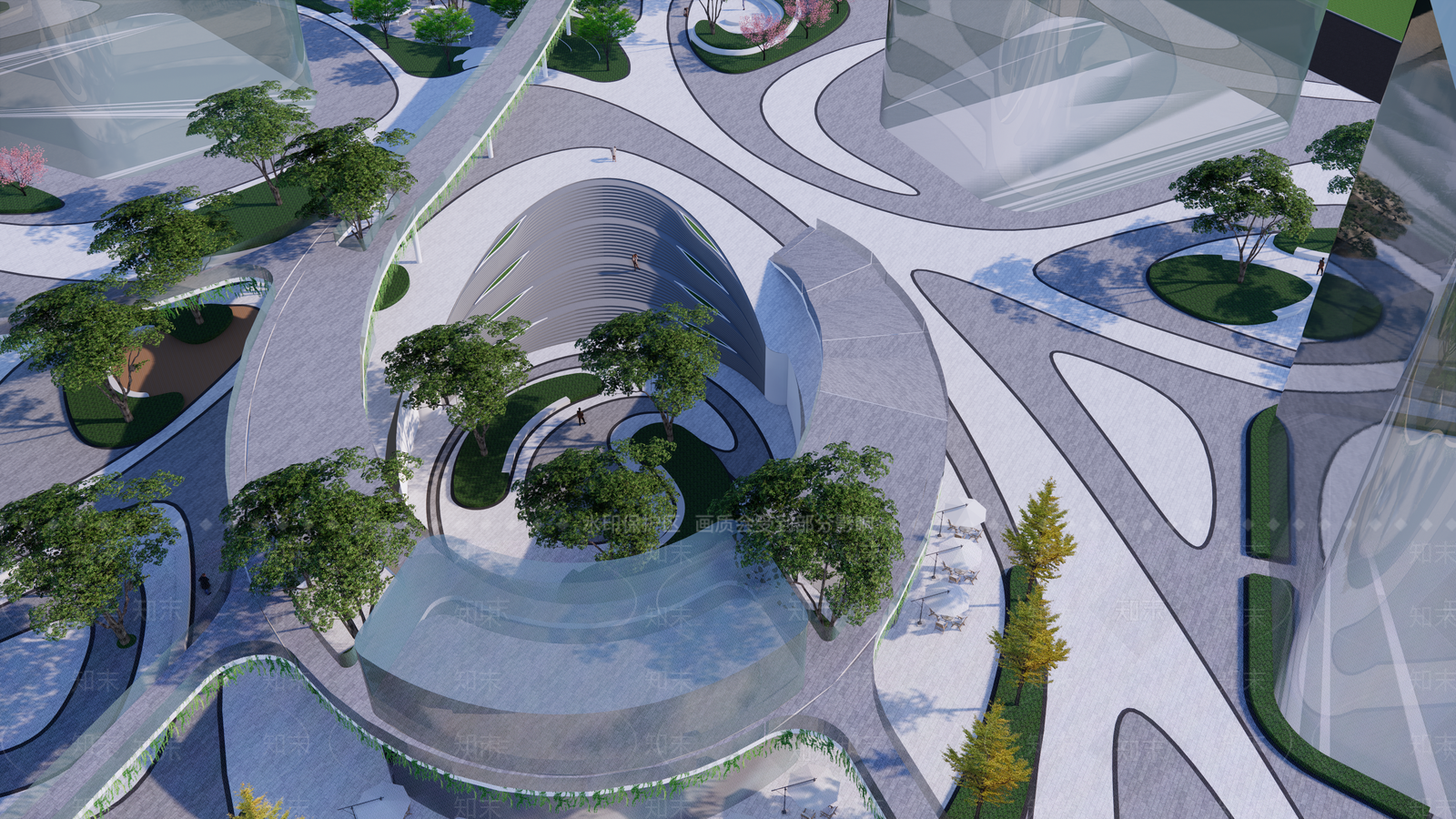 现代公寓办公景观SU模型下载【ID:1150667536】