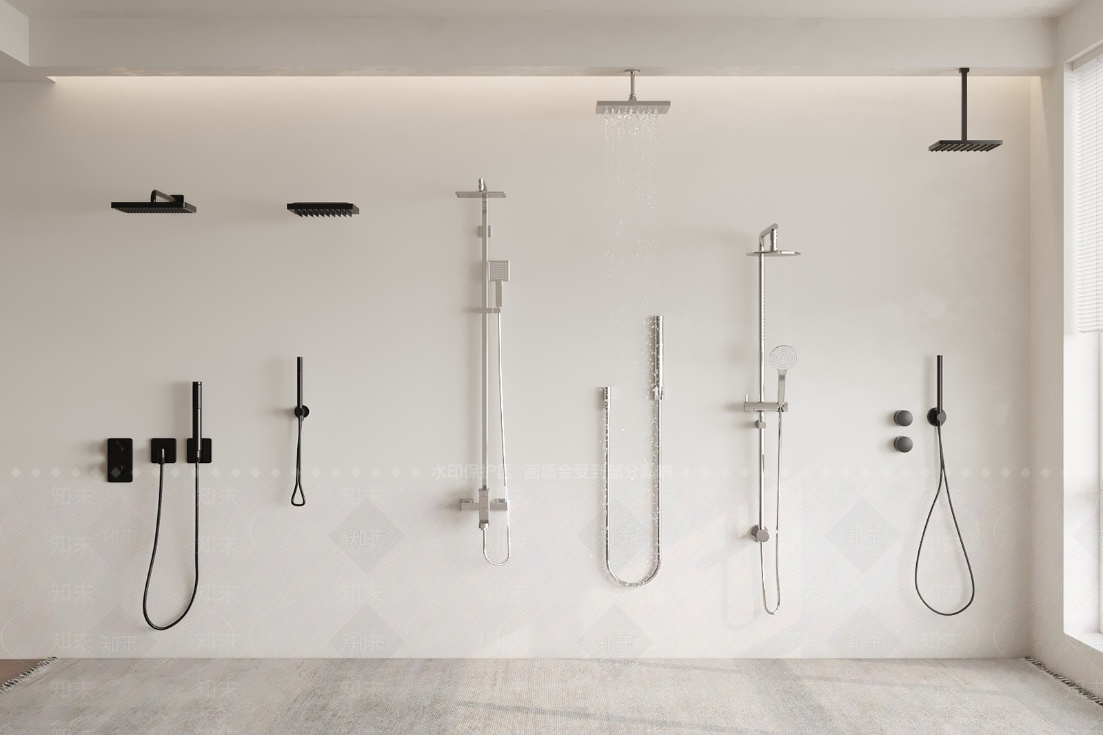 淋浴花洒3D模型下载【ID:1150668624】