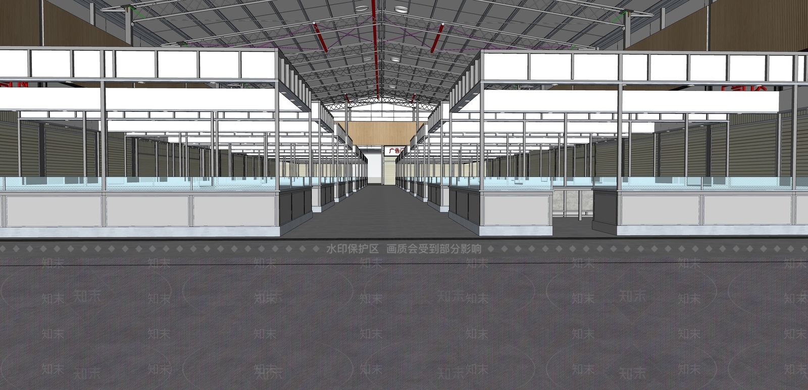 现代农贸市场SU模型下载【ID:1150670142】
