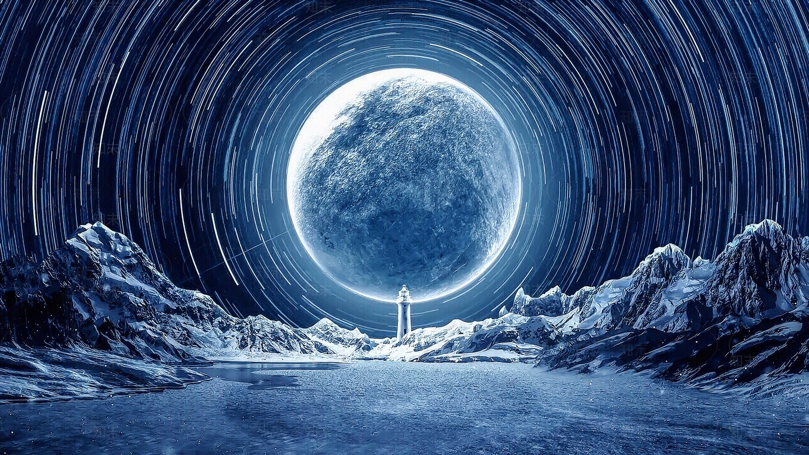 科技感月球星空屏幕贴图下载【ID:1150673805】