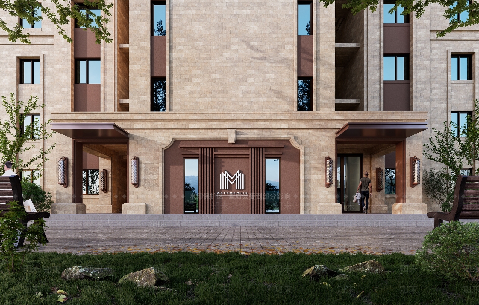 古典风格入户大堂SU模型下载【ID:1150674724】