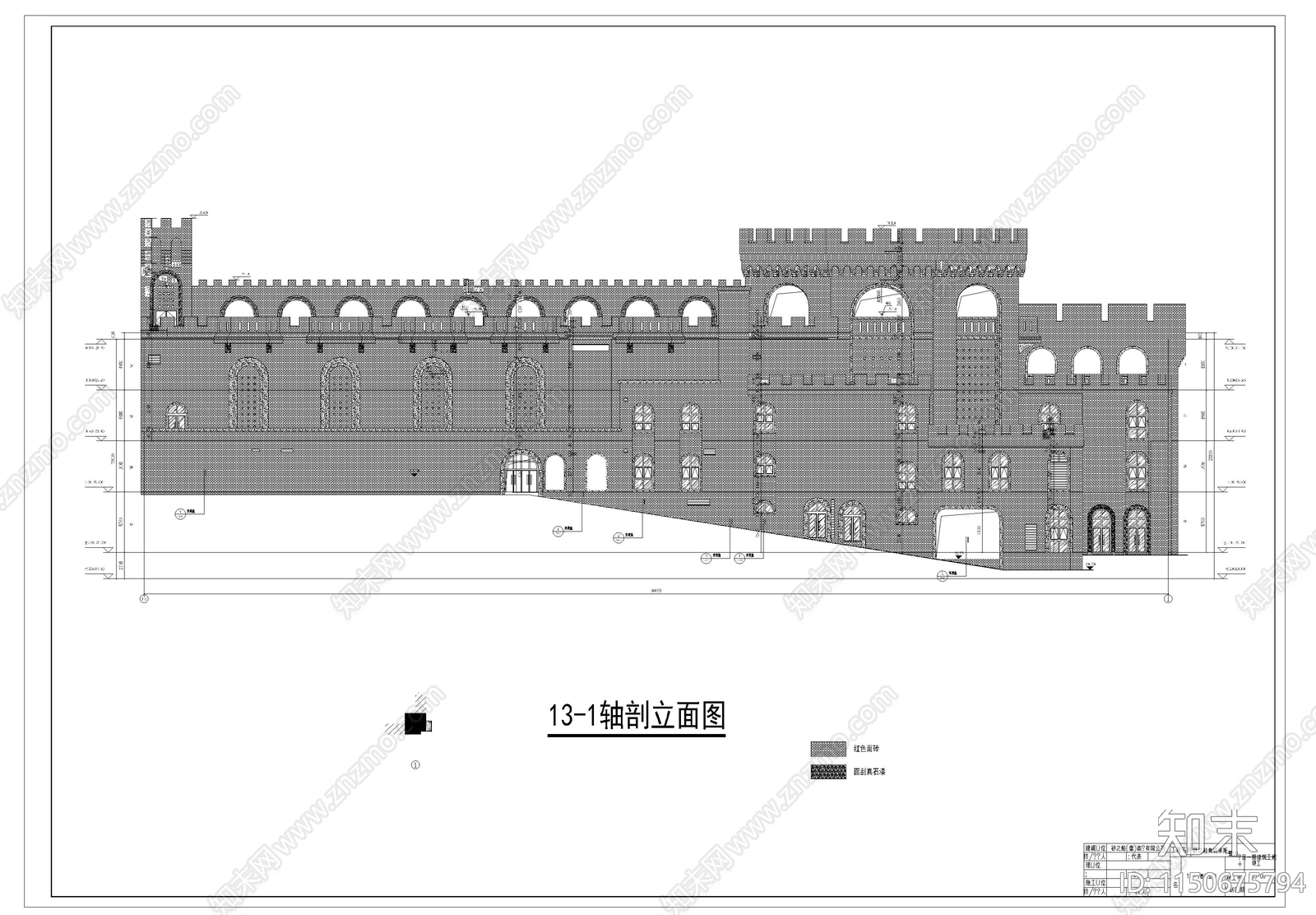 奥特莱斯砂之船主题乐园cad施工图下载【ID:1150675794】