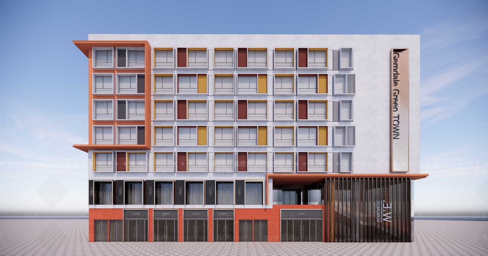 现代风格多层住宅SU模型下载【ID:1150676758】