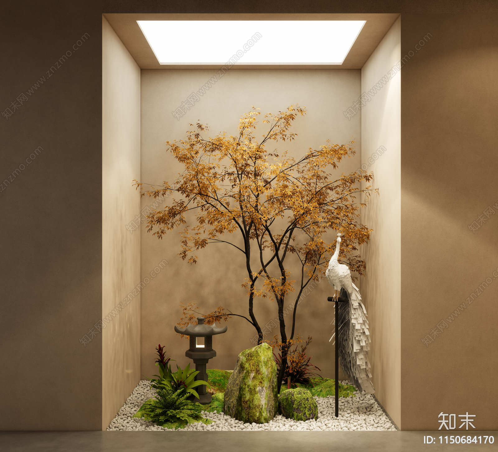 新中式景观造景3D模型下载【ID:1150684170】