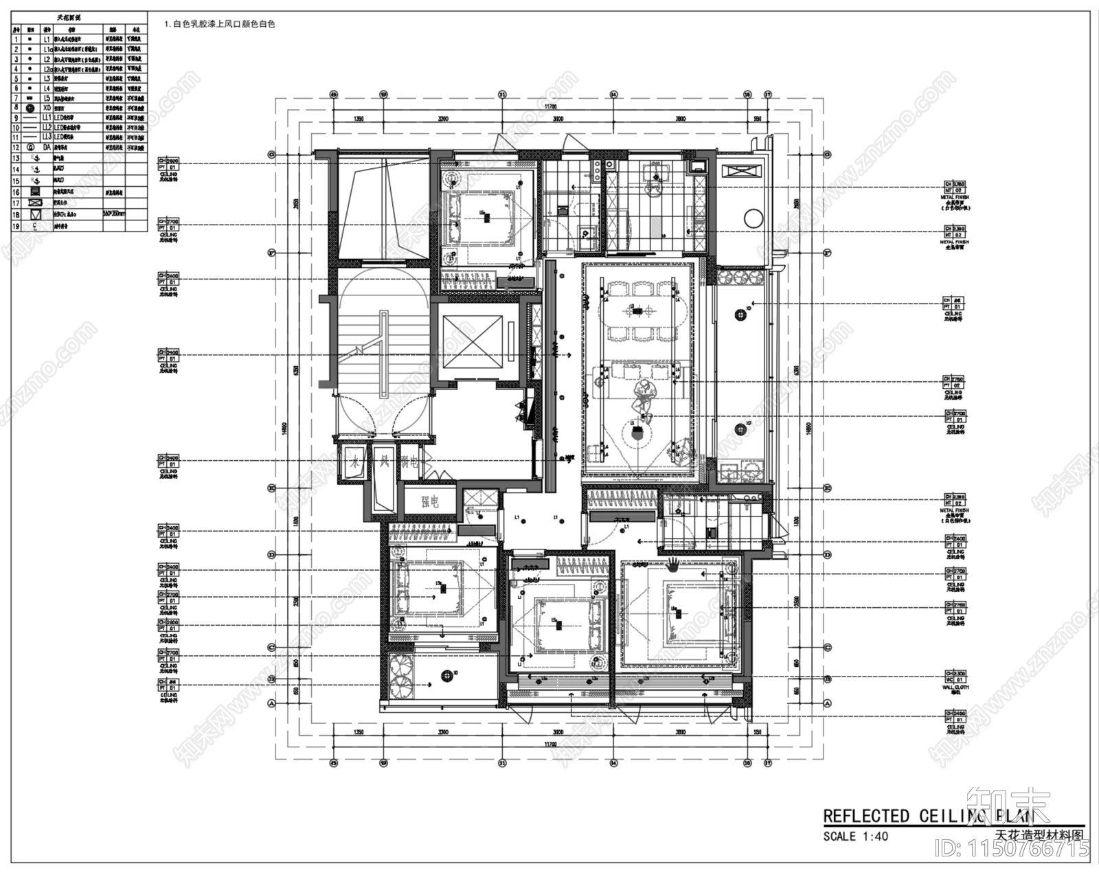 DIA丹健国际杭州大家牛田139户型cad施工图下载【ID:1150766715】