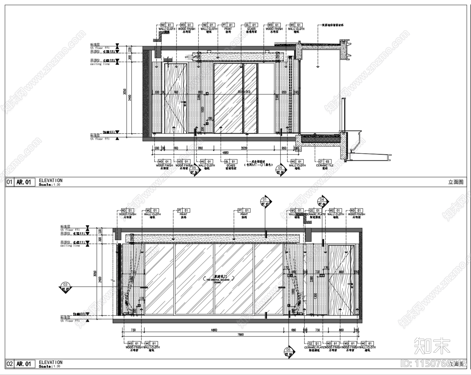 DIA丹健国际杭州大家牛田139户型cad施工图下载【ID:1150766715】