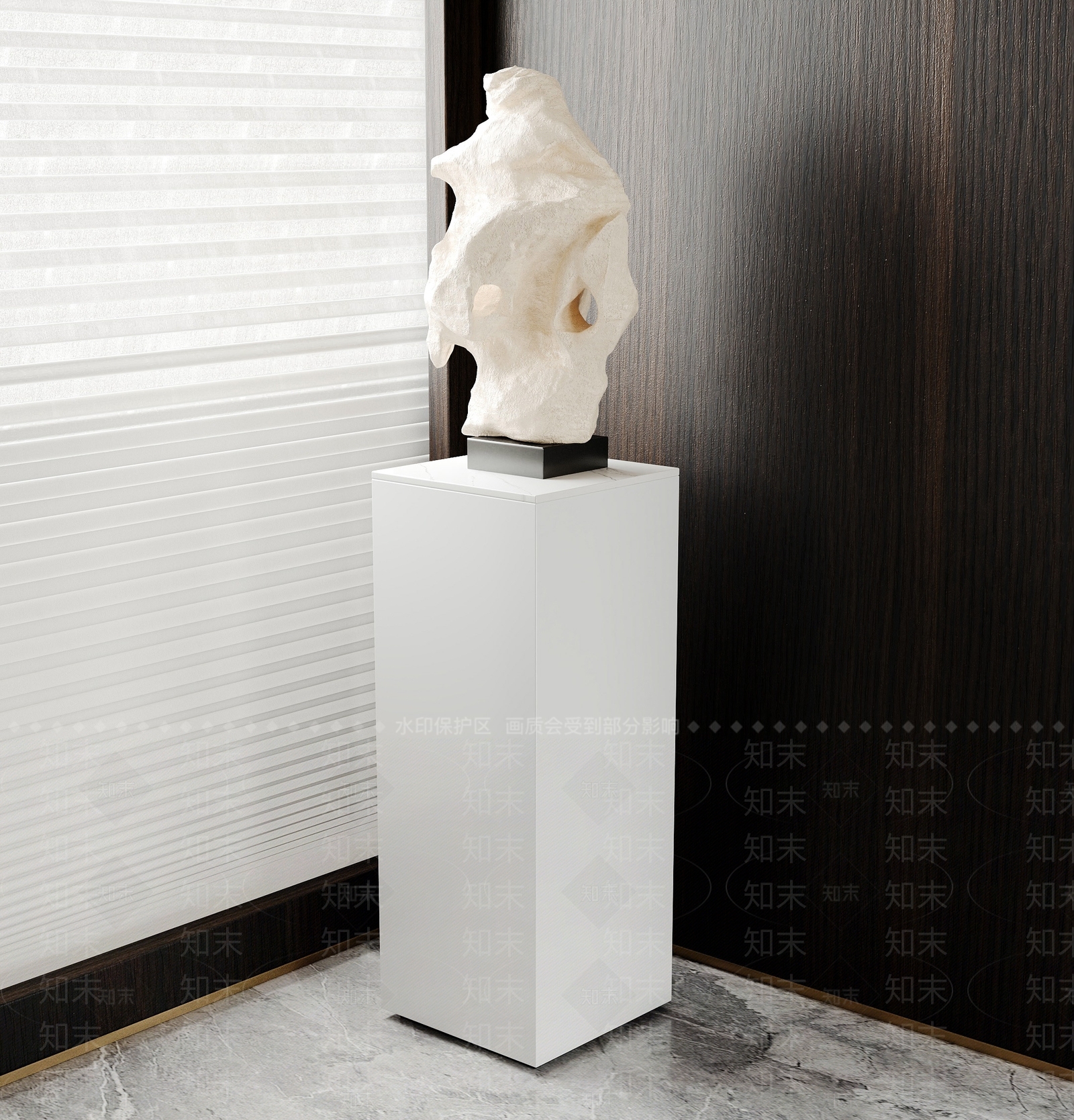 现代石雕雕塑摆件3D模型下载【ID:1150685360】