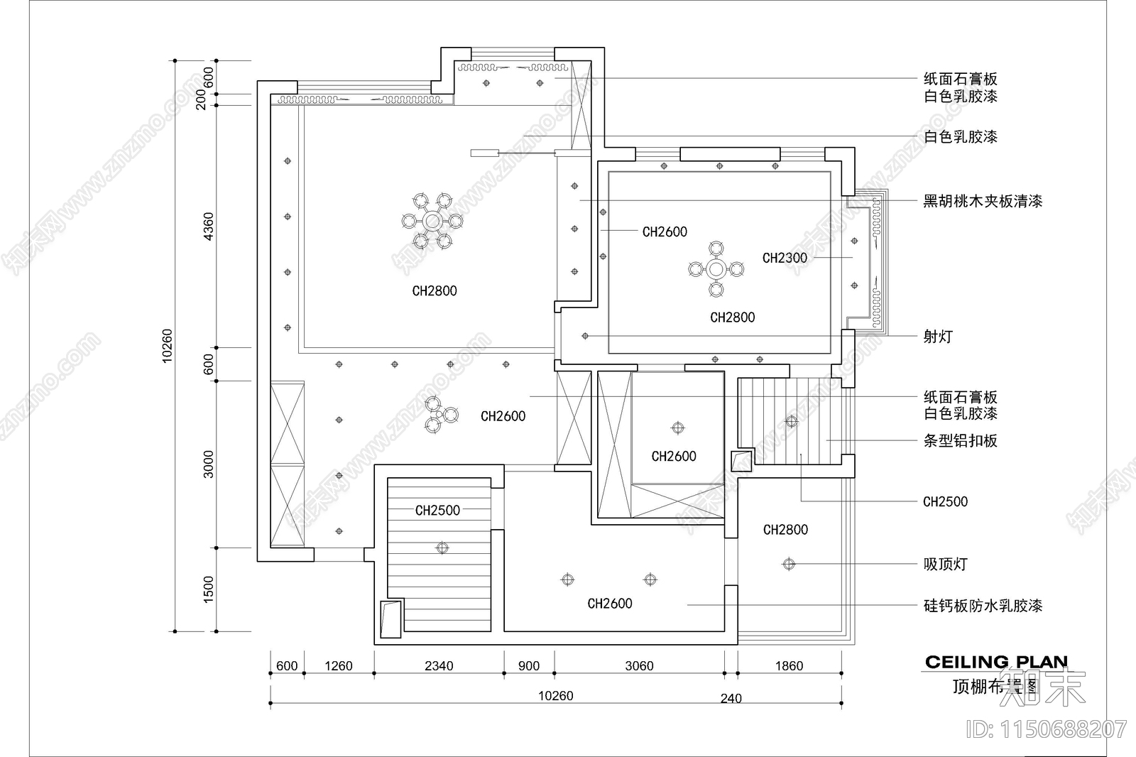 90方公寓家装整套施工图cad施工图下载【ID:1150688207】