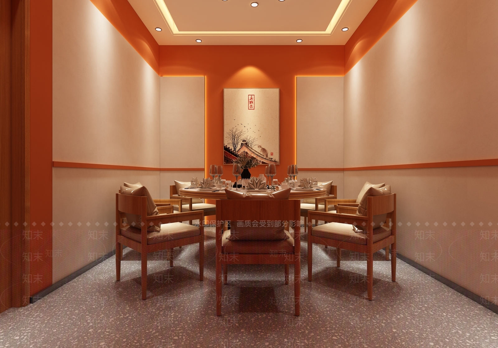 新中式餐厅包间3D模型下载【ID:1150694116】