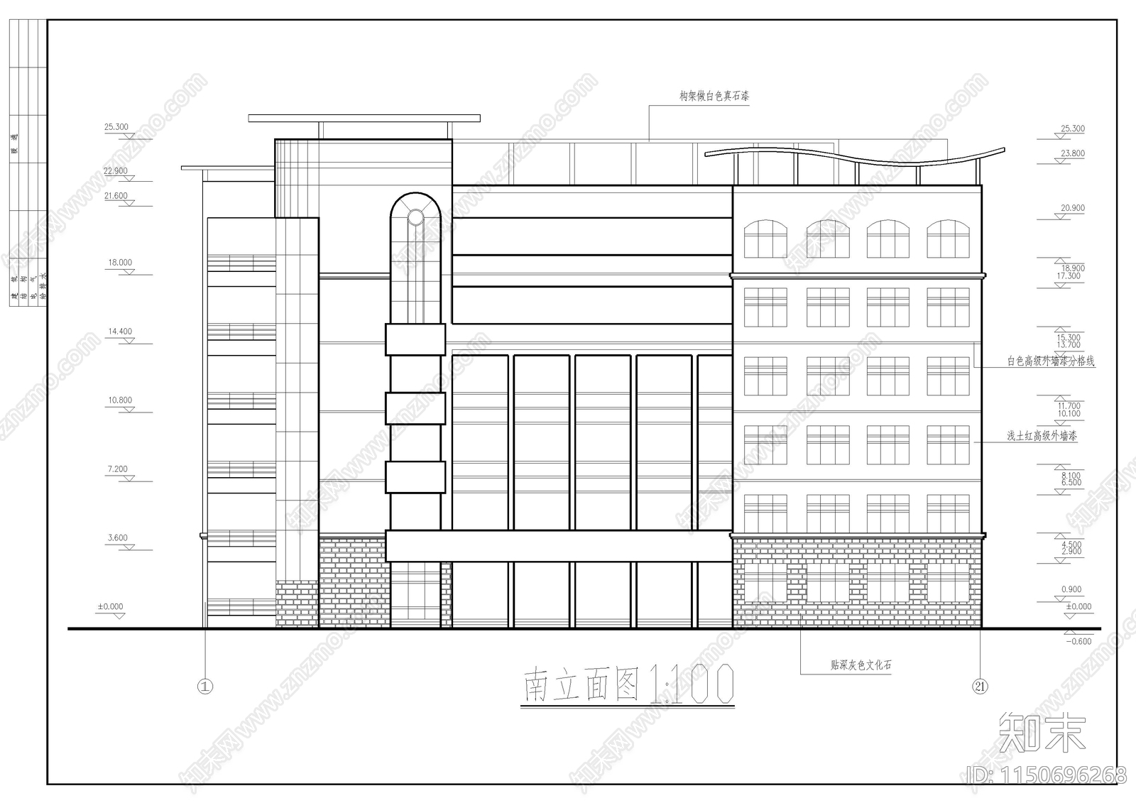 中学教学楼建筑cad施工图下载【ID:1150696268】