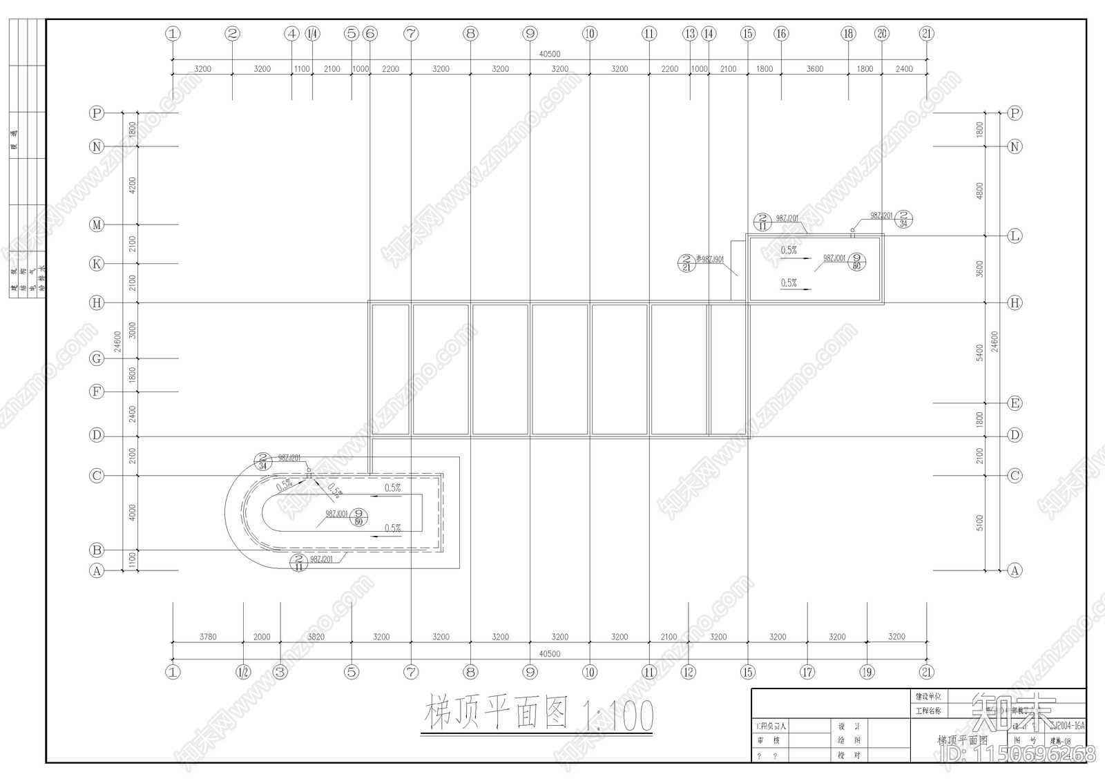 中学教学楼建筑cad施工图下载【ID:1150696268】