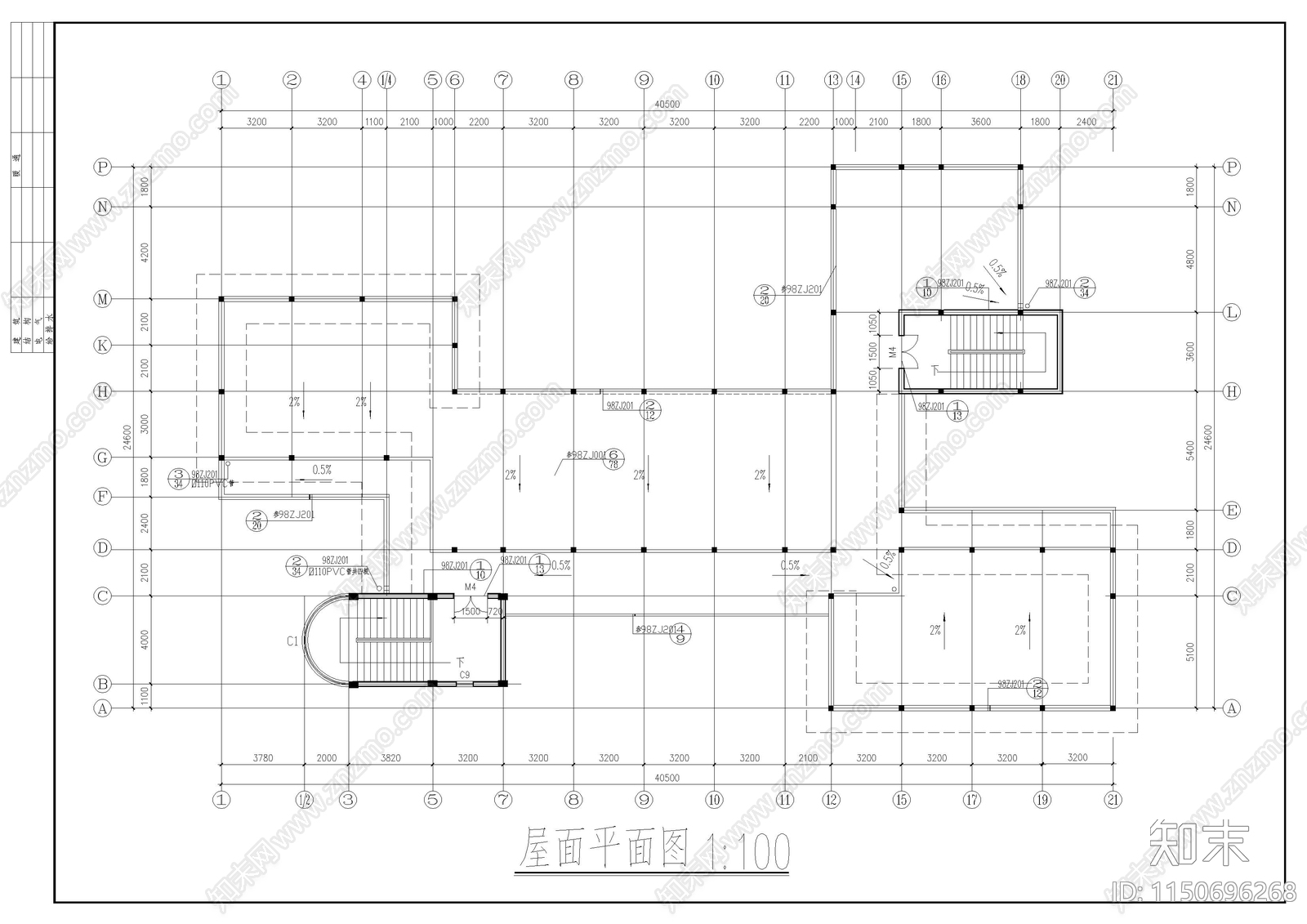 中学教学楼建筑cad施工图下载【ID:1150696268】