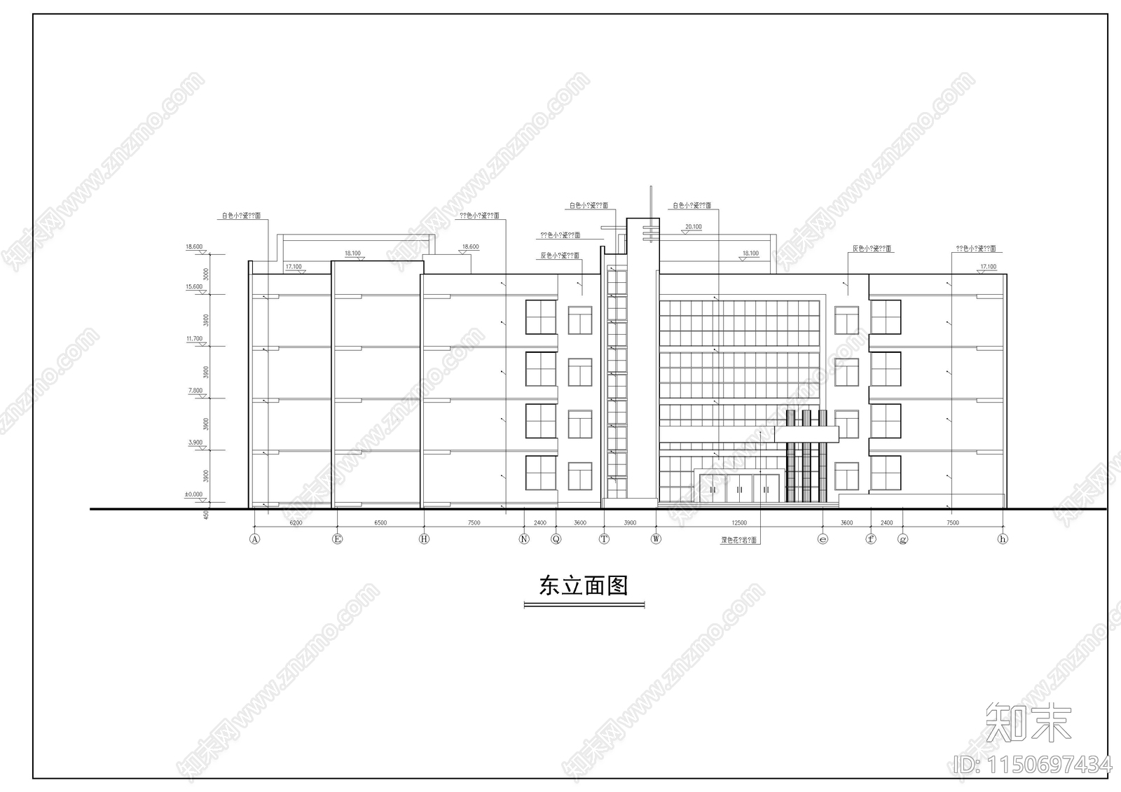 中学教学楼建筑cad施工图下载【ID:1150697434】