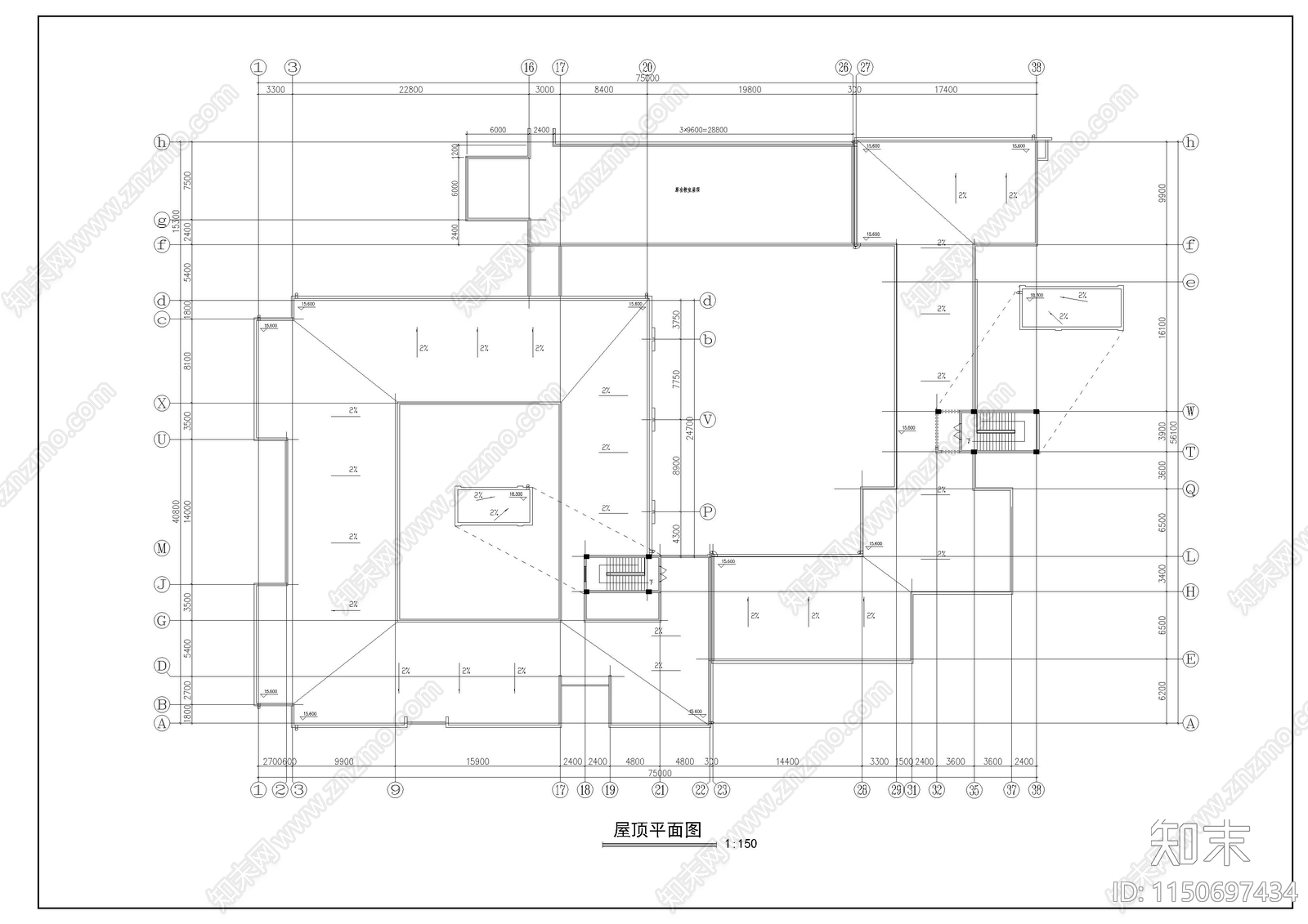 中学教学楼建筑cad施工图下载【ID:1150697434】