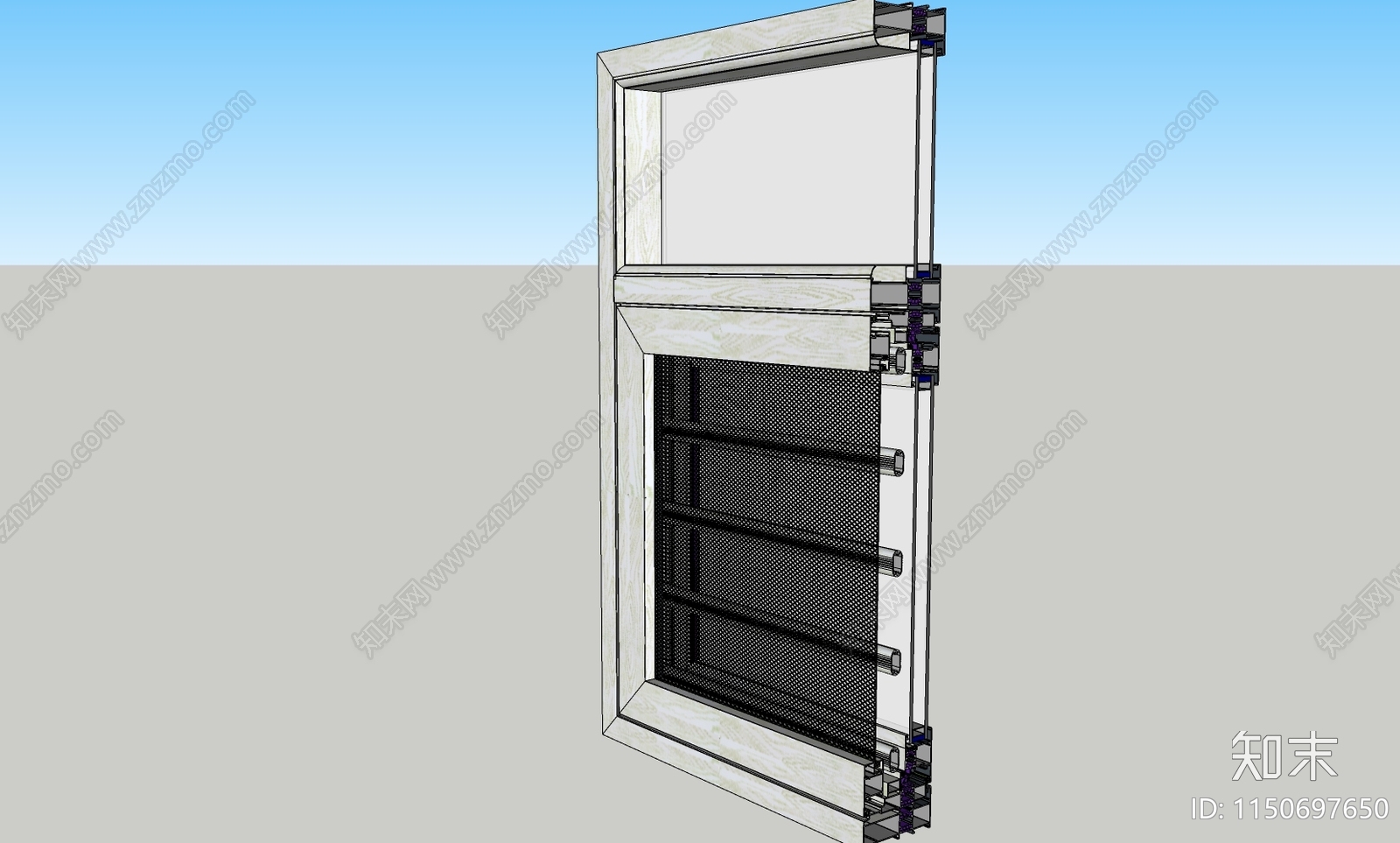 现代门窗样角SU模型下载【ID:1150697650】