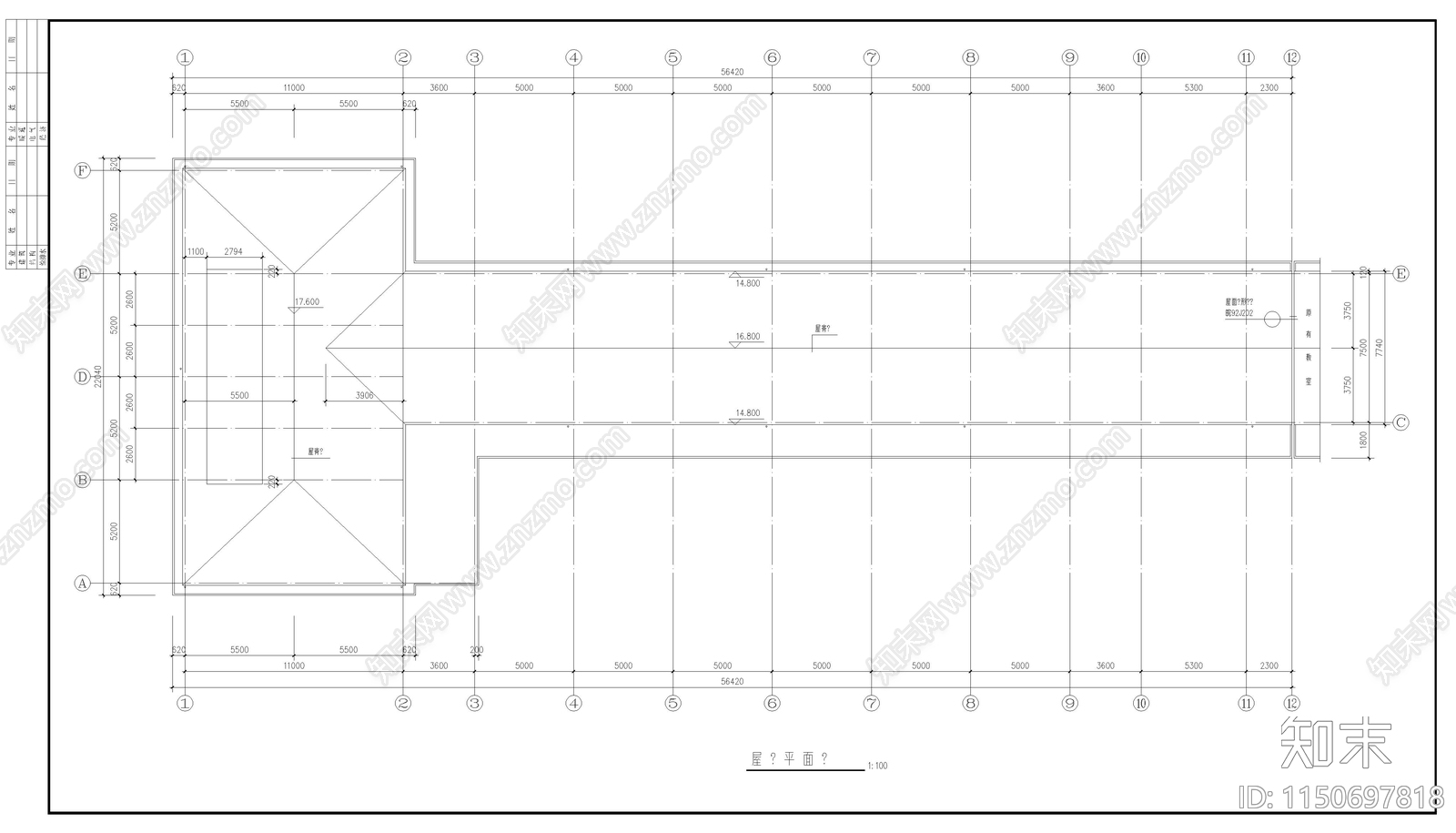 中学教学楼建筑cad施工图下载【ID:1150697818】