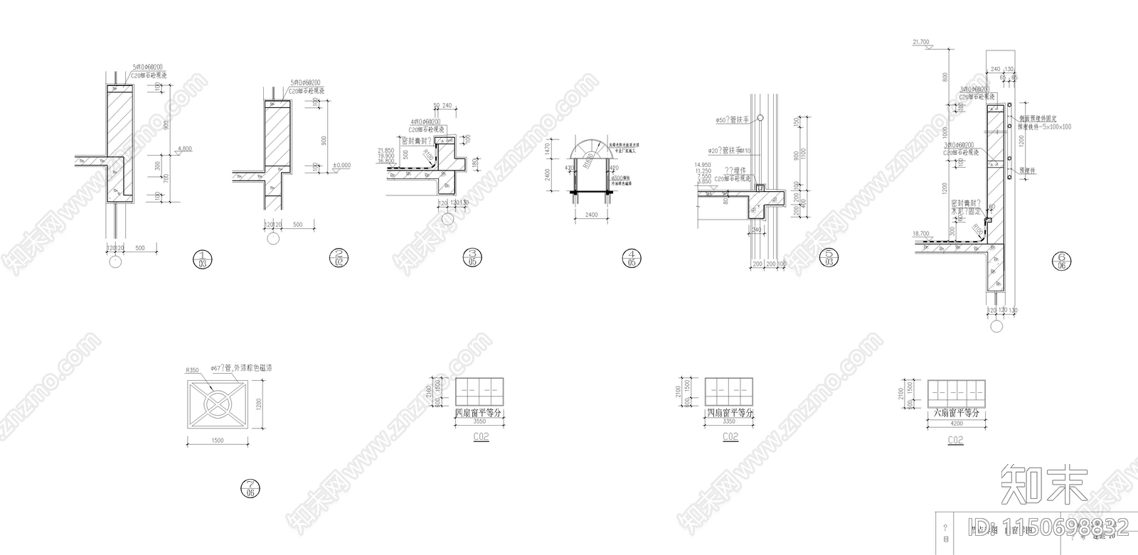 中学教学实验楼建筑cad施工图下载【ID:1150698832】