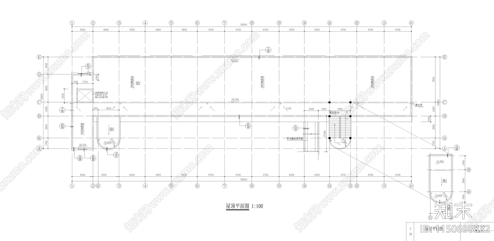 中学教学实验楼建筑cad施工图下载【ID:1150698832】