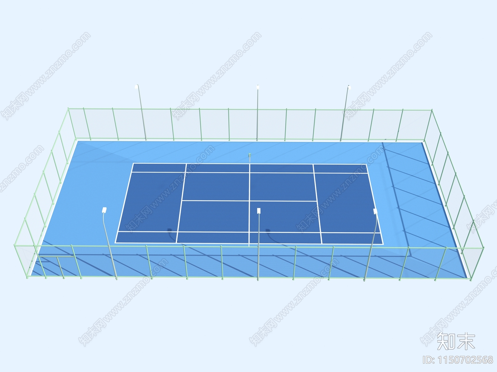 现代户外网球场3D模型下载【ID:1150702568】