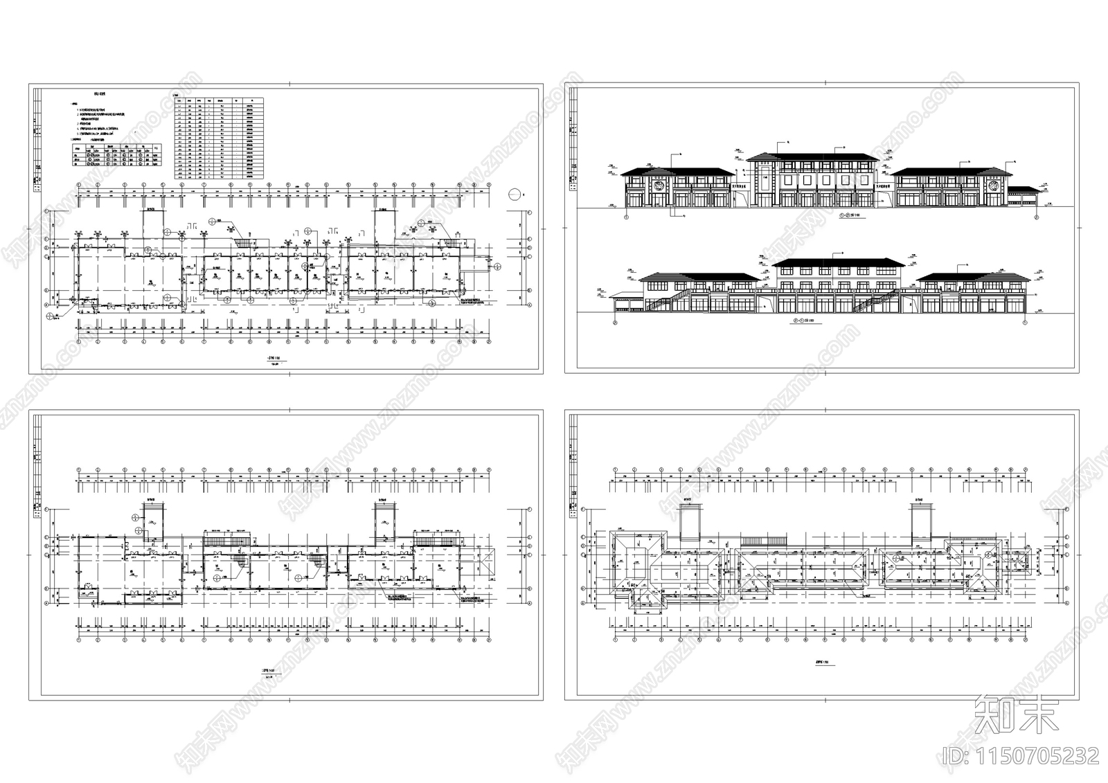 商业街区建筑cad施工图下载【ID:1150705232】