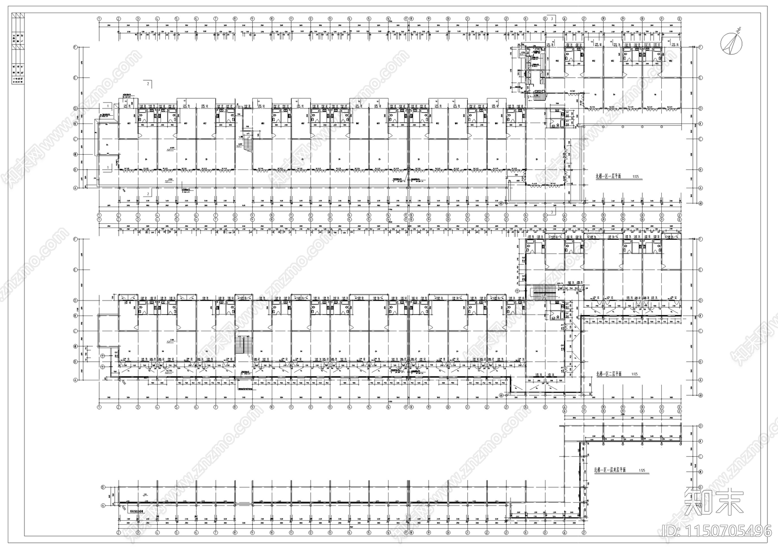 商业街区建筑cad施工图下载【ID:1150705496】