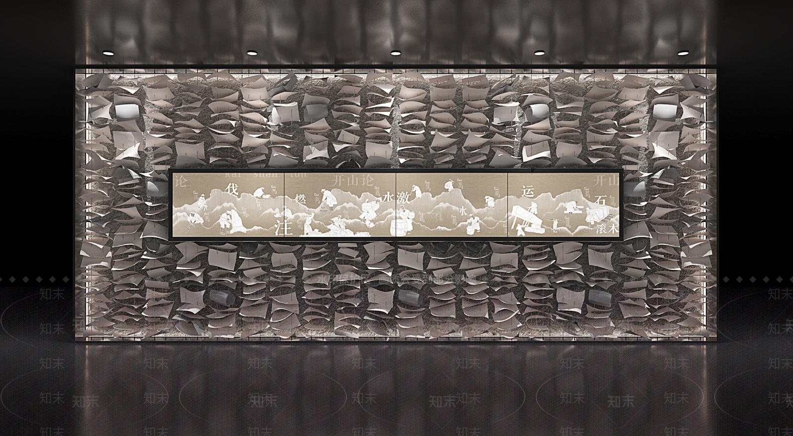 现代展厅展墙3D模型下载【ID:1150705581】