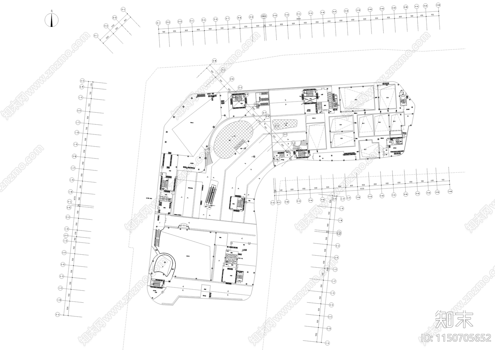 贵阳爱琴海商业综合体建筑平面施工图下载【ID:1150705652】