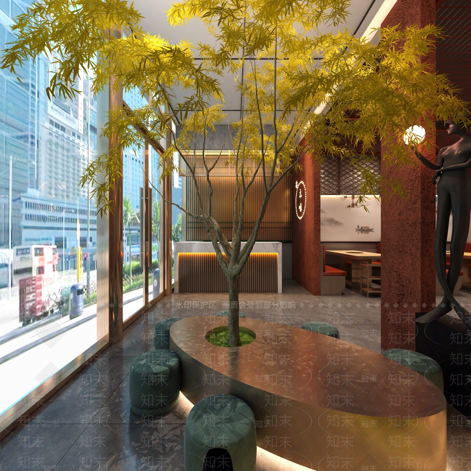 现代火锅店3D模型下载【ID:1150706761】