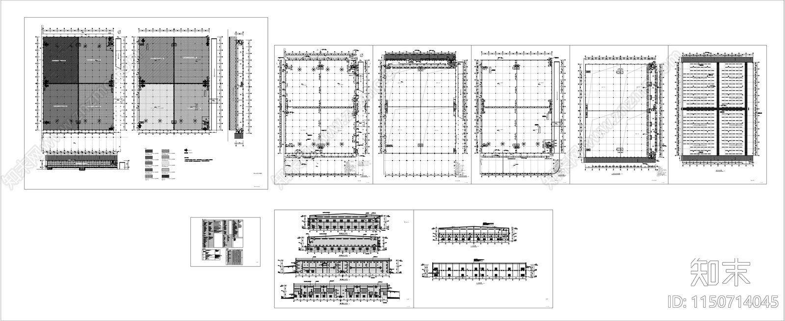 物流仓库建施图施工图下载【ID:1150714045】