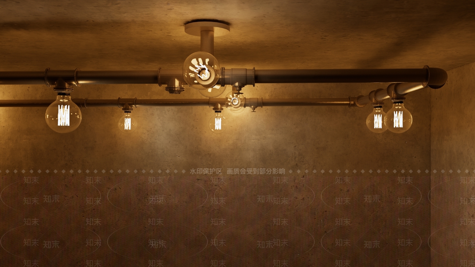 工业管道灯SU模型下载【ID:1150715218】